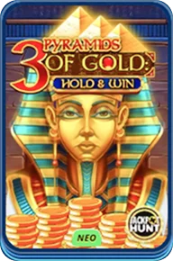 3 Pyramids of Gold: Hold & Win slot game με χρυσά νομίσματα